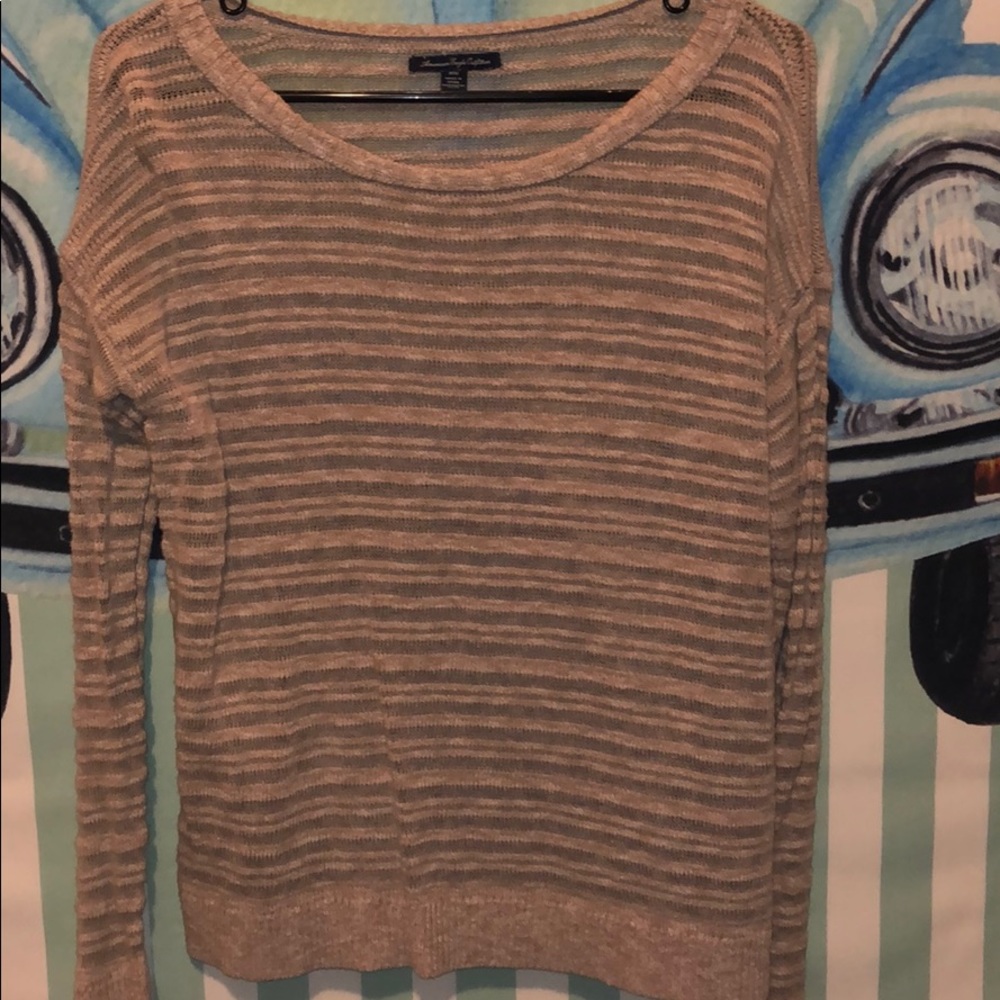 Size Medium Semi-See through Tan Sweater!
